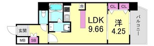 ラクラス江戸堀の物件間取画像